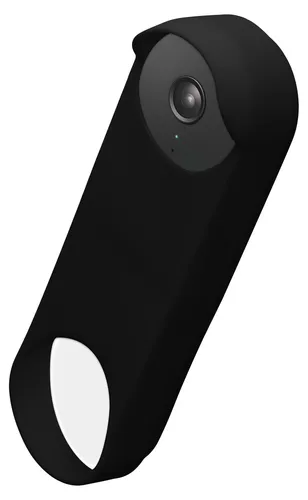 kwmobile Hülle kompatibel mit Google Nest Doorbell - Silikon Cover Case Schutzhülle für Video Türklingel Schwarz