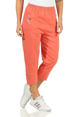 Kurze Hosen Damen Sommerhosen Bermuda 7/8 Schlupfhose - Damen-Shorts aus leichtem Stoff, ideal für warme Tage, mit praktischen Taschen und bequemem Schnitt für optimalen Tragekomfort.