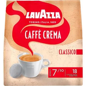 Lavazza Kaffeepads Classico, mittlere Röstung, 18 Pads - Genießen Sie den original italienischen Kaffeegeschmack mit diesen aromatischen Kaffeepads. Für alle Kaffee-Pad-Automaten geeignet und luftdicht verpackt für frischen Genuss.