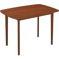 Costway Rechteckiger Esszimmertisch aus Gummiholz Walnuss - Stilvoller Esstisch im Landhausstil, ideal für kleine Räume. Stabiler Rahmen aus Kautschukholz, multifunktional einsetzbar als Esstisch oder Schreibtisch. Pflegeleichte MDF-Oberfläche für dauerhaften Einsatz.