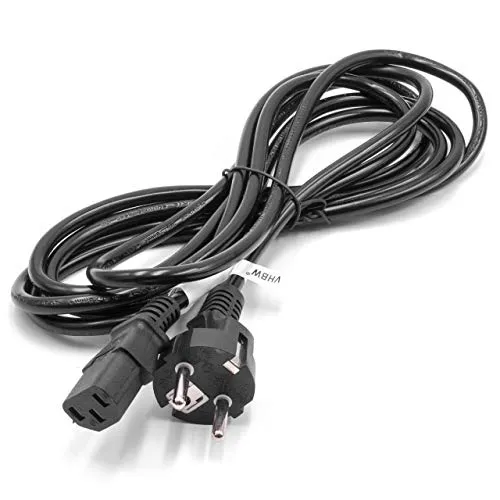 vhbw Netzkabel Kabel für Kaltgeräte Stromkabel Schutzkontaktstecker C13 Buchse 3m für PC Monitor Computer Drucker usw.