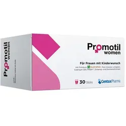 Promotil Women Sticks Beutel 150 g - Arzneimittel für Frauen mit Kinderwunsch, enthält Folsäure, Vitamin B12, D3 und C für Zellteilung, Blutbildung und Immunfunktion – ideal zur Unterstützung in der Schwangerschaft.