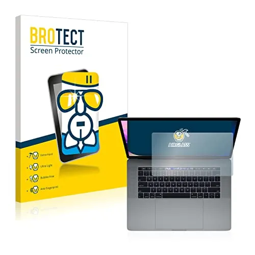 BROTECT Schutzglas für Apple MacBook Pro 15" 2019 (Touch Trackpad) Schutzfolie Panzer Folie Glas [Extrem Kratzfest 9H, Anti-Fingerprint, Ultra-Transparent]