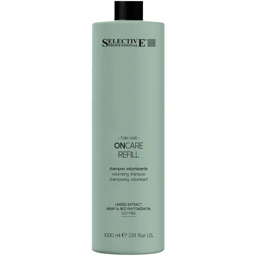 Selective On Care Refill Volumizing 1000ml - Shampoo für feines Haar, baut das Haar wieder auf und sorgt für voluminöses Styling – ideal für unisex Anwendungen.