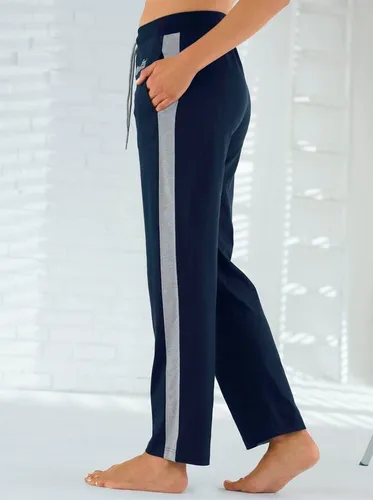 Witt Homewearhose Hose, marine - Sportlich und Bequem - Hosen aus 100% Baumwolle mit sportlichem Galonstreifen und eleganter Stickerei, ideal für entspannte Tage zu Hause.