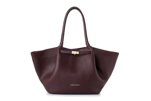 Shopper Tasche Burgund - Moderne Einkaufstasche - Elegante Damen Shopper Tasche in Burgund, aus 100 % Polyvinylleder. Ideal für den täglichen Einkauf und stylische Aufbewahrung.
