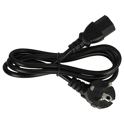 vhbw Netzkabel Kabel für Kaltgeräte Stromkabel Schutzkontaktstecker C13 Buchse 1.2m für PC Monitor Computer Drucker usw.
