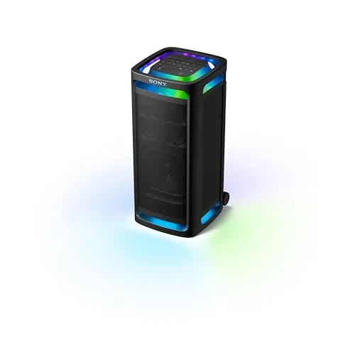 Sony ULT Tower 9 - Ultimativer Bluetooth-Party-Lautsprecher - Tragbare Lautsprecher & Audio-Docks mit 25 Stunden Akkulaufzeit, 360° Party Sound und anpassbarem Licht für unvergessliche Partys.