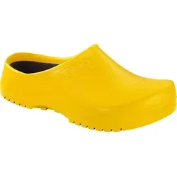 BIRKENSTOCK Super Birki Fusion Clog Yellow Größe 37 - Hochwertige Clogs aus Polyurethan mit waschbarem Kork-Latex-Fußbett, ideal für den Einsatz in Gastronomie und Pflege durch öl- und fettbeständige Sohle.