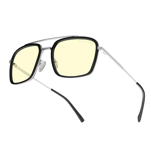 Gunnar Gaming- und Computerbrille Stark Industries Edition - Brillen mit Edelstahlrahmen und patentierter Linse, blockieren 65% Blaulicht & 100% UV-Licht, ideal zur Reduzierung von Augenbelastung und Trockenheit.