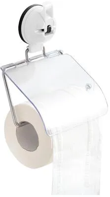 EuroTrail Toilettenpapier-Halter, mit Saugnapf, weiß