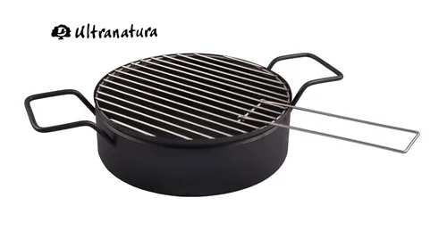 Ultranatura Grillschale Feuerkorb Grilleinsatz 32cm Kohlebehälter Grillrost Grillerweiterung