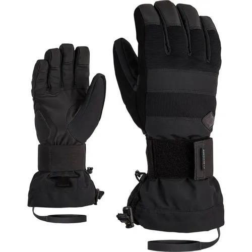 Ziener Milo-z AS Glove man black (12) 10 - Wasserdichte Snowboardhandschuhe mit ergonomischen Protektoren für optimalen Schutz und Komfort. Ideal für Herren, um beim Snowboarden warm und sicher zu bleiben.