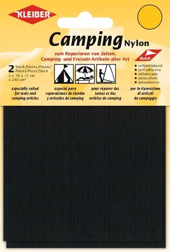 KLEIBER Camping-Flicken Nylon selbstklebend schwarz 2 Stück