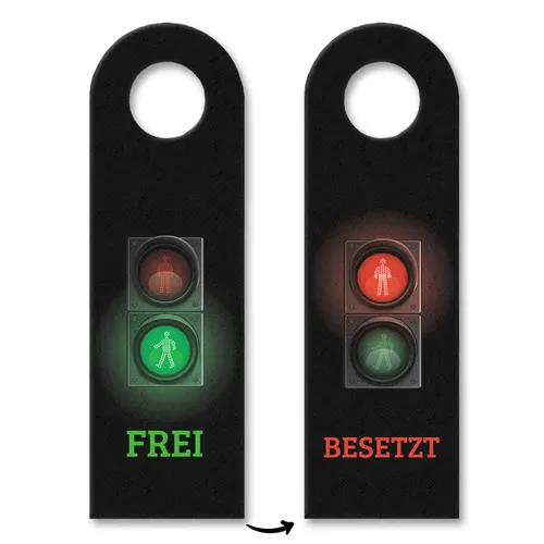 3x Frei - Besetzt Türhänger Türanhänger Türschild Schild an der Türklinke