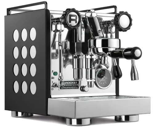 Rocket Appartamento - Siebträgermaschine für Kaffeeliebhaber, kompakt und leistungsstark mit E61-Brühgruppe und elegantem Design – ideal für kleine Küchen.
