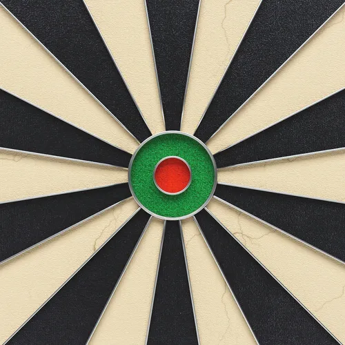 Kings Dart Dartscheibe Professional - Zielscheibe aus hochwertigem Sisal, ideal für Turniere, mit präziser Verarbeitung und langlebiger Farbgebung für ein stets neuwertiges Erscheinungsbild.
