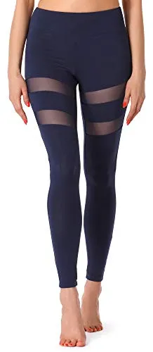 Merry Style Damen Lange Leggings Fitnesshose aus Viskose MS10-232 (Dunkelblau, L)