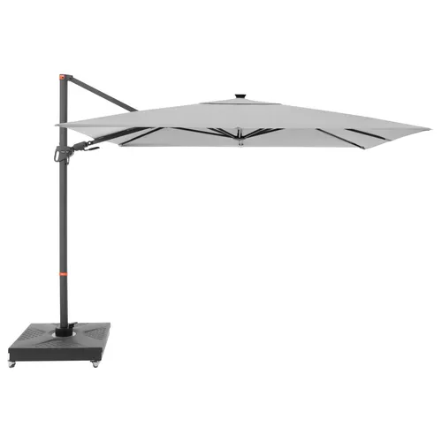 Doppler Ampelschirm MyZone 300 cmx 220 cm Hellgrau mit Dreh- & Neigungsfunktion
