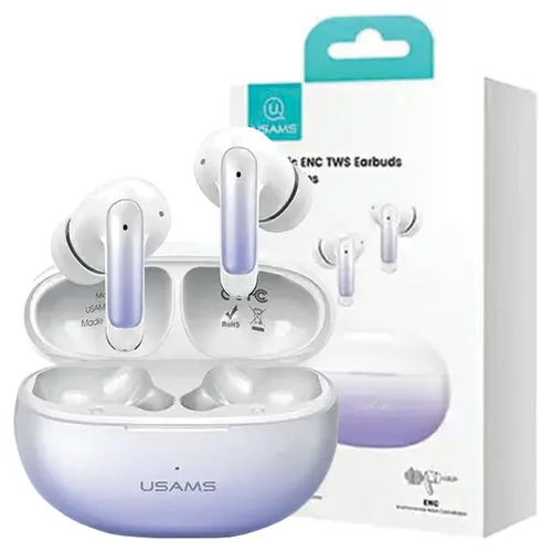 Usams US-XD19 Dual-mic ENC TWS Earbuds mit BT5.3 - Kabellose TWS Earbuds mit digitaler Geräuschunterdrückung für klaren Sound und angenehmen Tragekomfort, ideal für unterwegs.