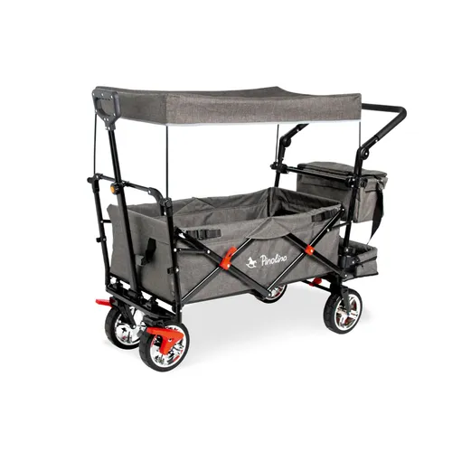Pinolino AddPlus (238041) Bollerwagen - Robuster und vielseitiger Bollerwagen für Kinder, ideal für Ausflüge und Spielplatzbesuche mit praktischem Klappmechanismus.