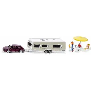 Siku PKW mit Wohnwagen (2542) - hochwertiges Modellauto, ideal für Sammler und Spielzeugliebhaber