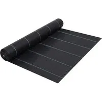 vidaXL Unkrautfolie Schwarz 1x50 m PP - Hochwertige Unkrautfolie für effektive Unkrautkontrolle und optimale Wasseraufnahme. Ideal für Gärten und Landschaftsaufwertung. UV-beständig und langlebig, 60 g/m².