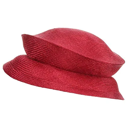 Seeberger Sisal Strohhut Damen - Made in Germany Sommerhut Damenhut Reisehut Sommer Frühling-Sommer - One Size rot
