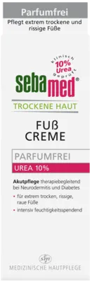 Sebamed Trockene Haut Fußcreme Urea 10% - 100 ml - Fußpflege für sehr trockene Haut mit 10% Urea, lindert Juckreiz und Rissigkeit, fördert die Hautregeneration und stellt die Feuchtigkeitsbalance wieder her.