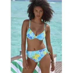 Bügel-Bikini-Top SUNSEEKER "Butterfly" Damen Gr. 38 - Bademode: Bestseller Bikini-Top mit herausnehmbaren Cups und verstellbaren Trägern für perfekten Halt und Komfort. Stylisches Schmetterling-Design in blau-grün.