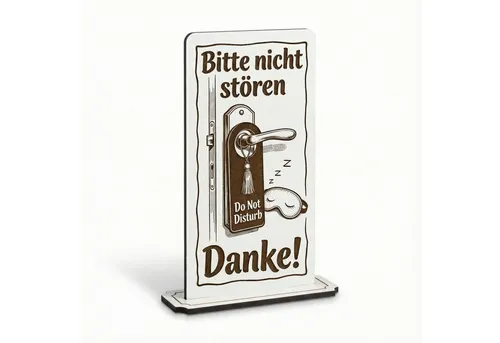 Dekolando Hinweisschild Aufsteller Schild „Bitte nicht stören“ – Tischaufsteller 10x20 cm inkl