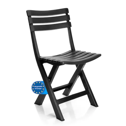 BigDean Gartenstuhl klappbar aus wetterfestem Kunststoff – Ideal für Garten und Balkon - Essstuhl klappbar aus robustem, wetterfestem Kunststoff, ideal für Gartenpartys und Camping. Praktisches, platzsparendes Design für einfache Lagerung und mühelose Reinigung.