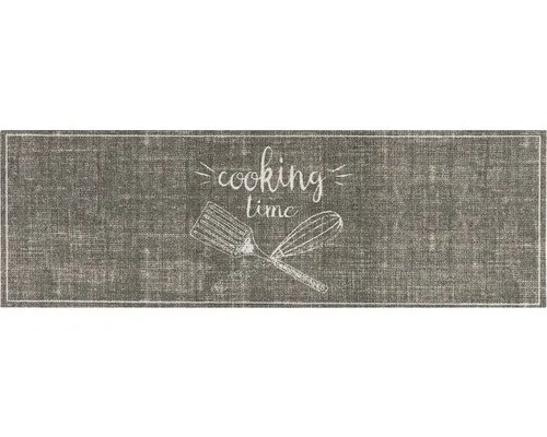 Küchenläufer Cook&Wash Cooking Time beige 50x150 cm - Tür- & Bodenmatten, pflegeleicht und waschbar, ideal für eine stilvolle Kücheneinrichtung