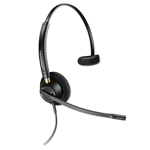 Plantronics HW510 Monaural QD Kopfhörer Schwarz - Ergonomisches Design, exzellentes Noise-Cancelling für hochwertige Kundenkontakte