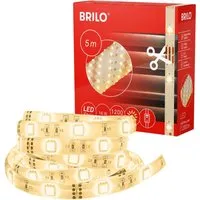 Brilo LED-Strip Kabelschalter Warmweiß 3.000 K Kürzbar Schwarz 5 m