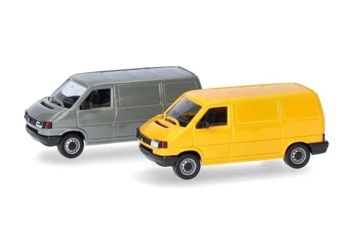 Herpa 012386-004 MiniKit: Volkswagen (VW) T4 Kasten, grau/gelb, 1:87 / H0