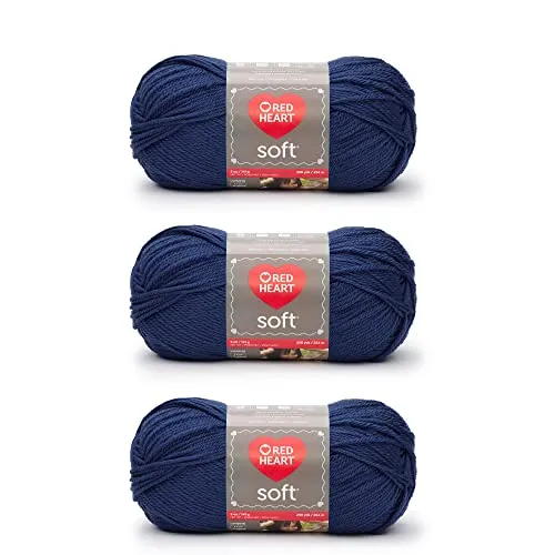 Red Heart Weiches Garn, 3er-Pack, Königsblau, 3 Stück