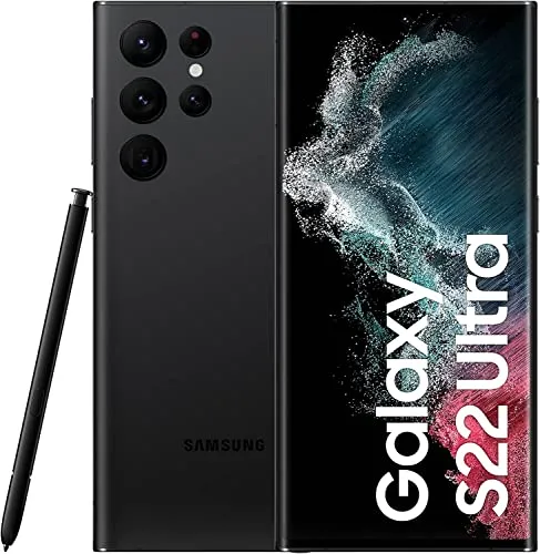 Samsung Galaxy S22 Ultra 512GB Schwarz - Spanische Version - Simlockfreies Handy mit 108 MP Kamera, 6,8 Zoll Dynamic AMOLED Display und leistungsstarkem Exynos 2200 Prozessor. Ideal für Fotografie und Multimedia.
