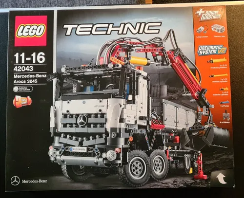 LEGO Technic Mercedes-Benz Arocs 3245 42043 - 2-in-1 Modell mit Power Functions und pneumatischem Kranarm, vielseitig und detailreich für kreative Bauprojekte
