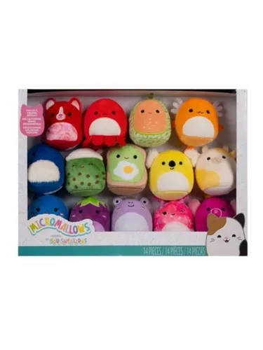 Squishmallows Micromallows 14-Pack 6 cm - Plüschspielzeug mit 14 beliebten Squishmallows, perfekt für Sammler und als süßes Geschenk für Babys und Kleinkinder.