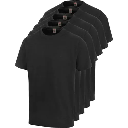 WÜRTH MODYF Arbeitsshirts für Herren im 5er Pack in Anthrazit - bequemes T-Shirt für Arbeit und Freizeit aus Baumwolle - in der Größe L