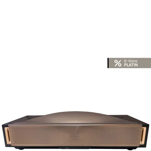 Hisense L9Q TriChroma - 4K HDR Laser TV Beamer - 4K Laser TV Beamer mit 5.000 ANSI-Lumen, ideal für Heimkino-Enthusiasten. Genießen Sie brillante Bilder und kraftvollen Sound dank integrierter 6.2.2 Soundbar.