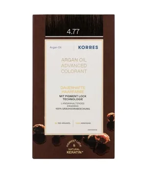 KORRES Arganöl Hochentwickelte Haarcoloration Dark Chocolate / Schokobraun Intensiv 4.77 Haarfarbe 1 Stk