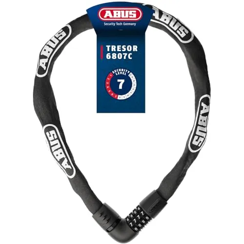 Abus Tresor 6807C/85 Fahrradschloss schwarz - Robustes Fahrradschloss von Abus, ideal für sicheren Schutz. Flexibles Kabeldesign ermöglicht einfache Handhabung und ist perfekt für den täglichen Einsatz.