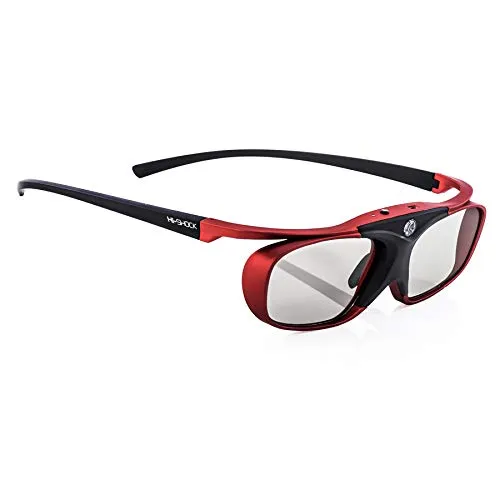 Hi-SHOCK RF Pro Scarlet Heaven - Funk 3D Brille für EPSON, JVC, Sony 3D Beamer - kompatibel mit ELPGS03 - JVC PK-AG3 & PK-EM2 Emitter - TDGBT500A - Shutterbrille - 120 Hz - wiederaufladbar