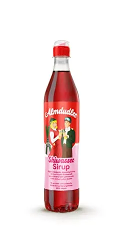 Almdudler Skiwasser Sirup 700 ml – Himbeer-Zitrone für 7 Liter Limo - Erleben Sie mit dem Almdudler Skiwasser Sirup erfrischenden Genuss! Der praktische Ausgießer ermöglicht individuelles Süßen ohne Kleckern. Ideal für kreative Getränkekreationen und perfekt zum Wassersprudler!