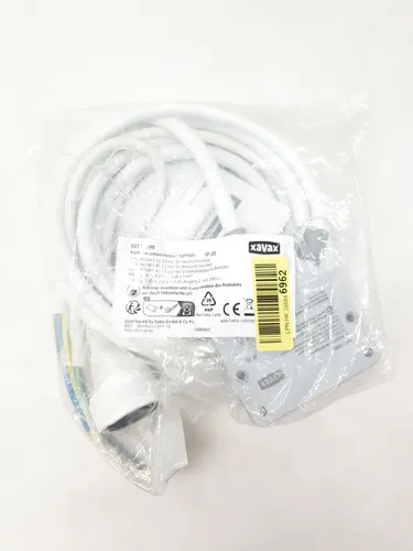 Xavax Küchenanschlussbox 111999 - 2 + 2 + 2 m Kabel, ideal für Herd, Kochfeld und Backofenanschluss, inklusive wiederanschließbare Klemmen und Schrauben