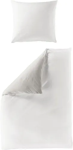 Bierbaum Renforcé Uni Bettwäsche 135 x 200 cm, weiß - Renforcé Bettwäsche aus weichem, hautfreundlichem Stoff, pflegeleicht und mit Qualitätsreißverschluss für einfaches Auf- und Abziehen.
