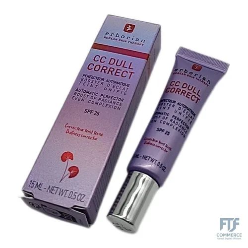 Erborian CC Dull Correct 15 ml CC Cream - CC Cream für einen strahlenden Teint, neutralisiert gelbliche Töne und sorgt für ein ebenmäßiges Hautbild. Mit hochwertiger Formel für eine frische Ausstrahlung, ideal für den täglichen Einsatz.