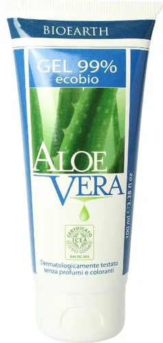 Reines Aloevera-Gel 99% von Bioearth - Hochwertiges 100 ml Aloevera-Gel zur Unterstützung der Hautpflege, ideal für feuchtigkeitsspendende Anwendungen.